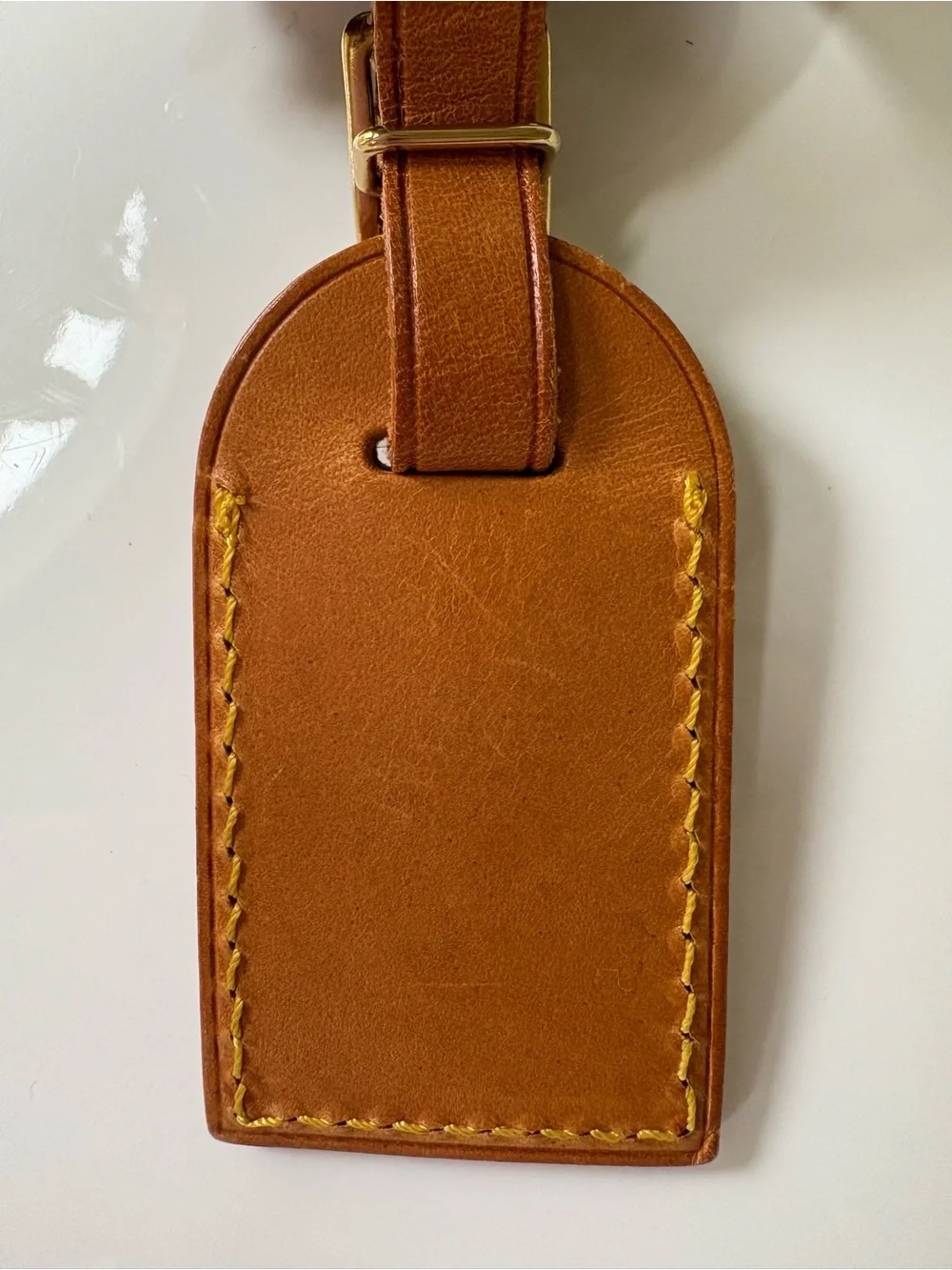 Authentic Louis Vuitton Vachetta Luggage Tag Set EUC